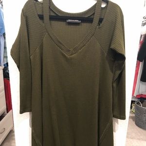 Olive lightweight sweater dress